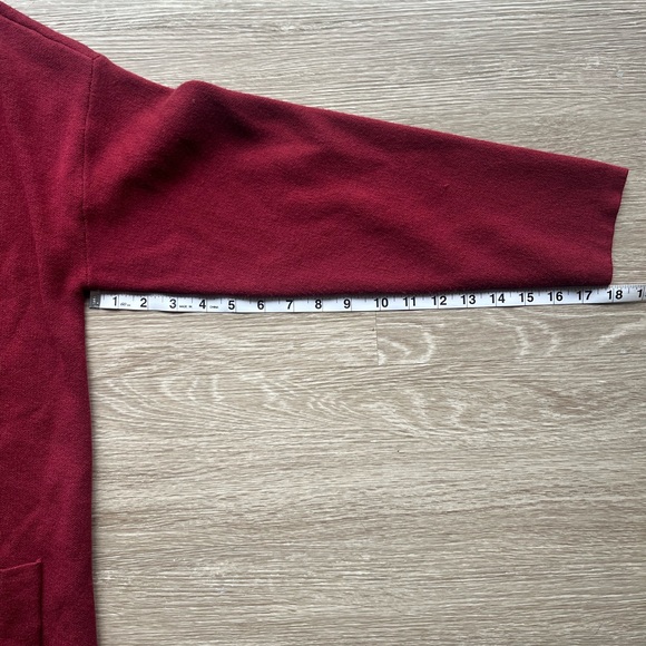 NWOT Tribal Open Front Coatigan with Patch Pockets Bordeaux Size M - Picture 6 of 9